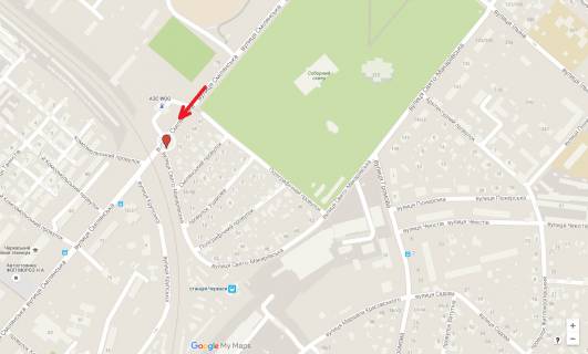 Билборд B в Черкассах, 3в*6ш  вул. Смілянська - вул.Небесної Сотні, зліва біля АЗС "WOG" схема