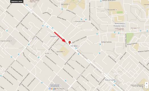 Призма A в Черкассах, 3в*6ш  бул. Шевченка - вул. Припортова  (поворот на Митницю) призматрон - 287345 схема