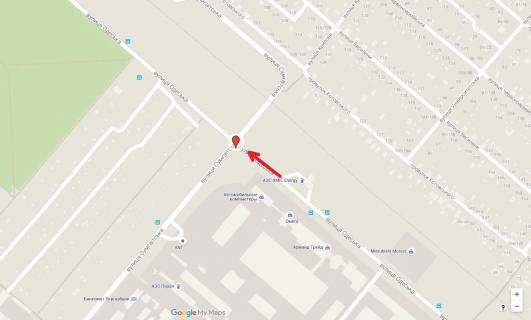 Билборд B в Черкассах, 3в*6ш  вул. Одеська - вул. Сумгаїтська схема