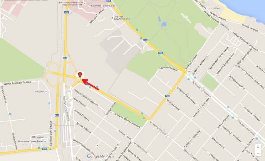 Билборд A в Черкассах Лесная просека (2,9 х 5,35 м) схема