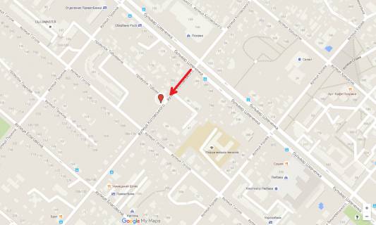 Билборд A в Черкассах, 3в*6ш  вул. Михайла Грушевського (Котовського) - вул. Гоголя схема