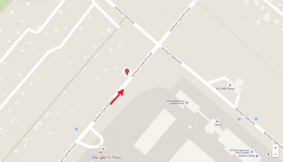Билборд B в Черкассах, 3в*6ш  вул. Сумгаїтська - вул.Одеська схема