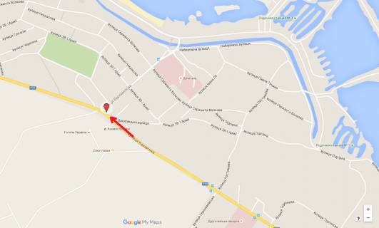 Билборд A в Черкассах, 3в*6ш  вул. Дахнівська Січ - вул. Канівська(виїзд з міста) схема