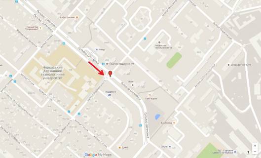 Билборд A в Черкассах, 3в*6ш  бул. Шевченка - вул.Кобзарська схема