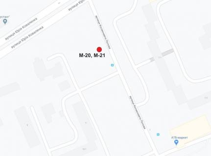 Билборд B в Кропивницкий (Кировоград) вул. космонавта Попова схема