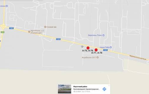 Білборд, Бігборд (Борд)  B у Кропивницький (Кіровоград), 3х6  вул.Перша Виставкова (вул.Мурманська) схема