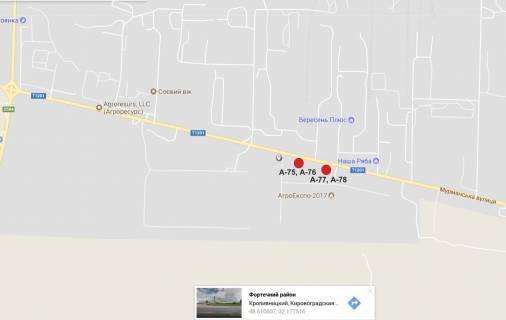 Билборд B в Кропивницкий (Кировоград), 3х6  вул.Перша Виставкова (вул.Мурманська) схема