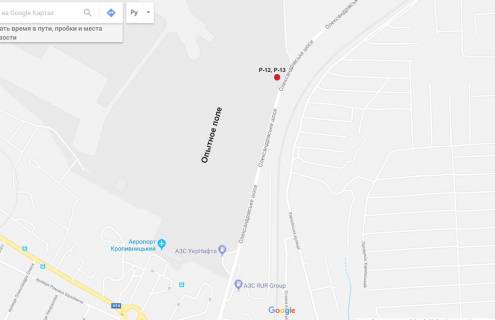 Билборд A в Кропивницкий (Кировоград) Олександрійське шосе  схема