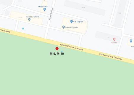 Билборд A в Кропивницкий (Кировоград) вул. Євгенія Тельнова (пр-т.Правди) схема