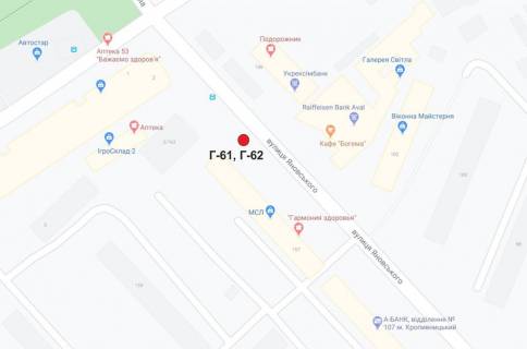 Билборд A в Кропивницкий (Кировоград) вул.Яновського схема