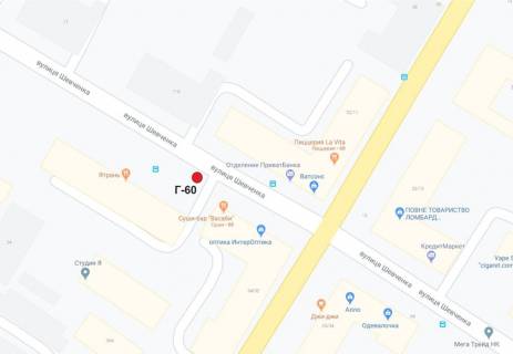 Билборд A в Кропивницкий (Кировоград) вул.Шевченка/вул.В.Перспективна схема