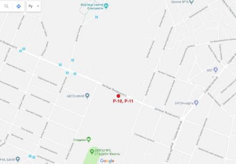 Билборд B в Кропивницкий (Кировоград), 3х6  вул. Яновського схема