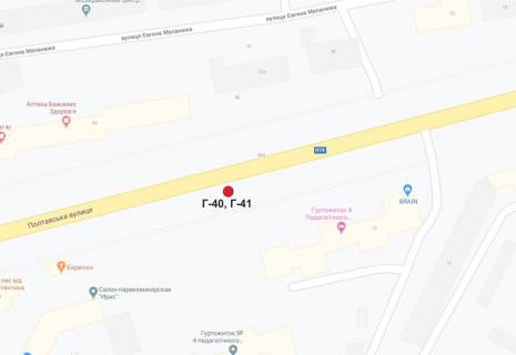 Билборд B в Кропивницкий (Кировоград) вул.Полтавська схема