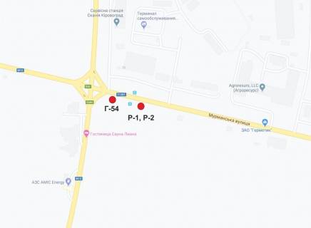 Билборд A в Кропивницкий (Кировоград), 3х6  вул.Перша Виставкова (вул.Мурманська) схема