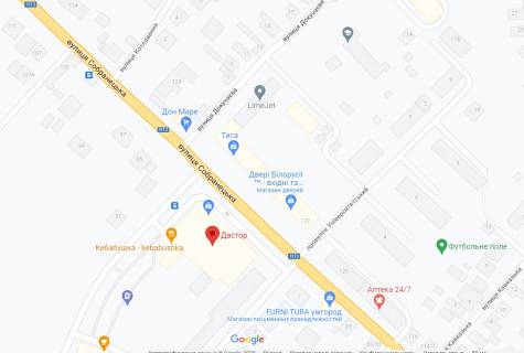 Видеоборд A у Ужгороді, 3х6  Ужгород, вул. Собранецька 89 - 530556 схема