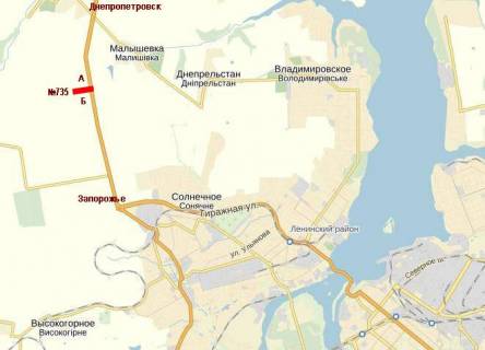 Билборд  в Запорожье, 3x6  пр.Соборный_автовокзал схема