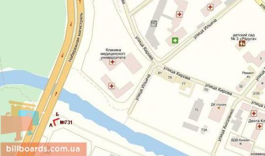 Билборд A в Запорожье Набережная-логистика АвтоЗАЗ схема