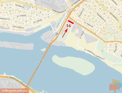 Билборд  в Дрогобыче вул. Володимира Великого, 9 схема