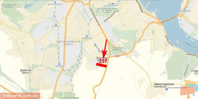 Нестандарт  в Днепр (Днепропетровск) Запорожское шоссе, выезд из города, элитный поселок Опытный, к п.Новоалександровка, к п.Братское схема