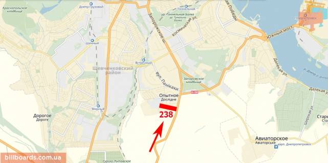 Нестандарт  в Днепр (Днепропетровск) Запорожское шоссе, въезд в город схема