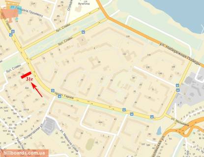 Билборд  в Днепр (Днепропетровск) пр-т Героев - тор. центр АТБ (в центр) схема