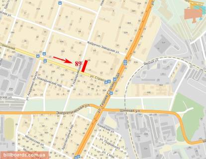 Билборд  в Днепр (Днепропетровск) ул. Строителей, к Богдана Хмельницького (Героїв Сталінграда) пр схема