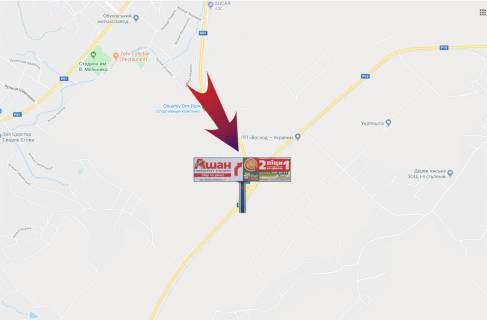 Білборд, Бігборд (Борд)  B у Київських трасах, 3х6  Окружна Обухіва/перекрестя: Київ-Украінка (В) лівий - траса Київ-Кагарлик-Миронівка схема