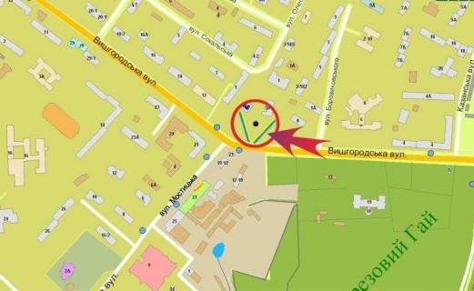 Призма A в Киеве, 3х6  Вишгородська /Мостицька (А2) призма - 385048 схема