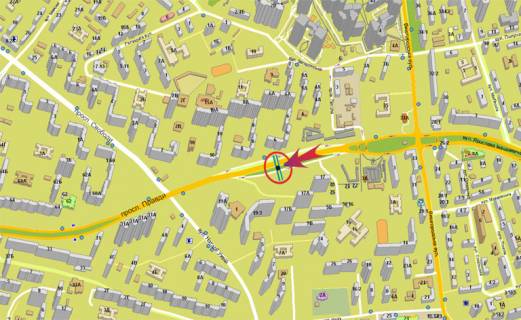 Білборд, Бігборд (Борд)  B у Києві, 3х6  Правди, 17 (В) схема