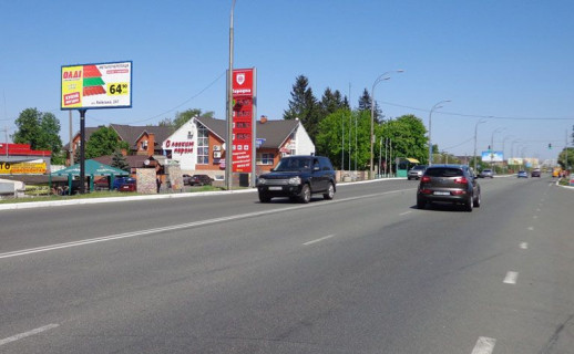 Билборд B в Бровары, 3х6  Бровари вул Київська 1 (В)/вул.Заліська (колишня провулок С.Єсеніна) - з Київа/АЗС КЛО фото 1