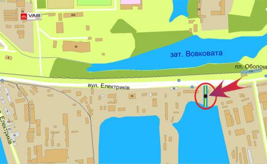 Білборд, Бігборд (Борд)  B у Києві, 3х6  Електриків 26/а (В) схема