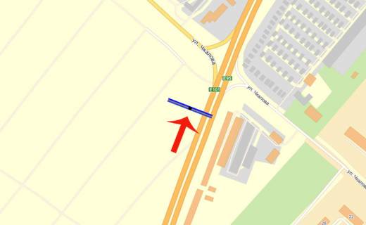 Билборд B в Бровары, 3х6  Бровари Окружна/вул.Броварської Сотні (колишня вул.Чкалова) (В)/АЗС БРСМ - на Чернігів схема