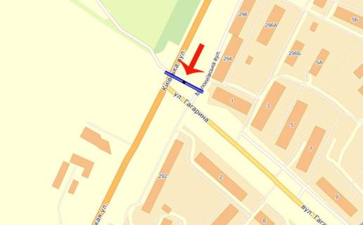 Билборд B в Бровары, 3х6  Бровари вул Київська,292/вул.Героїв України (колишня вул.Гагарина) - СІЛЬПО (В) нижній - на Київ схема