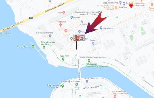 Призматрон, Призма A у Києві, 3х6  ул.Р.Окипной, 6 / на Русанівку, міст Патона (А) призма - 181900 схема