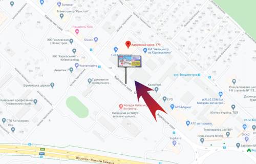 Скроллер A в Киеве, 3х6  Харківське ш 179/автосалон Тойота,КИА (А1) СКРОЛЛЕР - 246024 схема