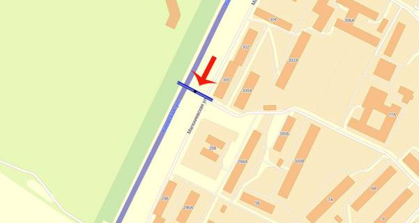 Билборд B в Бровары, 3х6  Бровари вул.Київська 300 (В)/400м від "Епіцентра" - на Київ схема