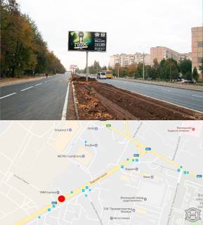 Білборд, Бігборд (Борд)  B у Вінниці, 3х6  Барское шоссе (разделитель)въезд в город Фото 1