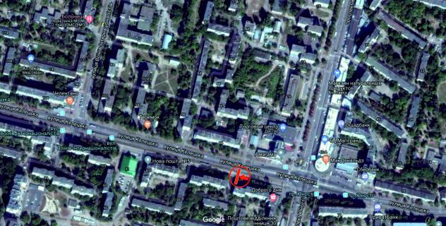 Білборд, Бігборд (Борд)  B у Вінниці, 6х3  вул. Келецька (будинок №73) схема