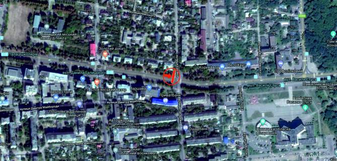 Билборд B в Виннице, 6х3  Хмельницьке шосе - вул.Єрмака  схема