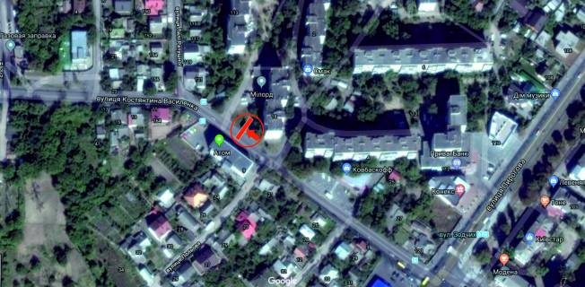 Билборд A в Виннице, 6х3  вул. Константина Василенко (р-н "Діамант") схема