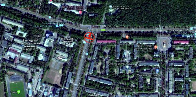 Призма B в Виннице, 6х3  пр. Юності - вул. Хм.шосе (розподільник) до вул. Келецької - 282198 схема